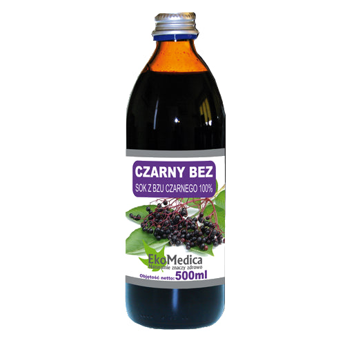 Sok z czarnego bzu 100% 500 ml ekamedica