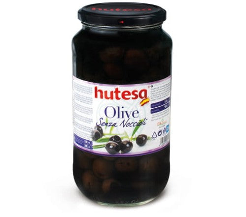 Oliwki czarne bez pestek w zalewie 900g Hutesa