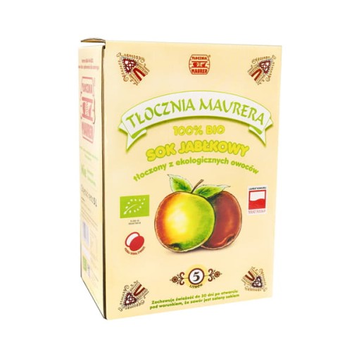 Sok jabłkowy 100% bio 5l tłocznia maurera