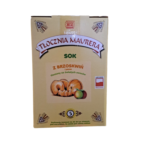 Sok brzoskwiniowy z jablkiem 5l - tłocznia maurer