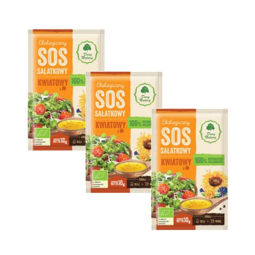 Sos do sałatek (sałatkowy) kwiatowy BIO 3x10g Dary Natury
